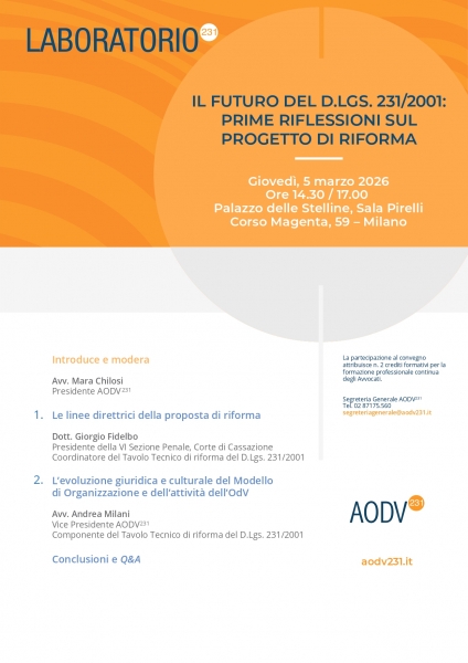 Il futuro del D.Lgs. 231/2001: prime riflessioni sul progetto di riforma